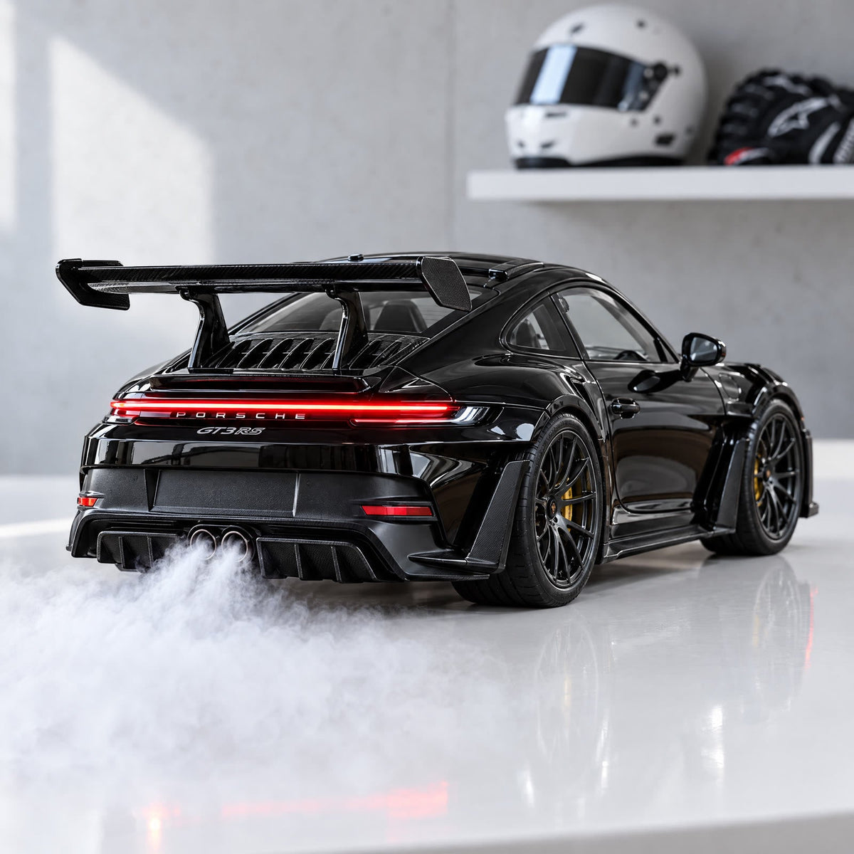 Motor Mist Porsche 911 GT3 RS mit Nebel